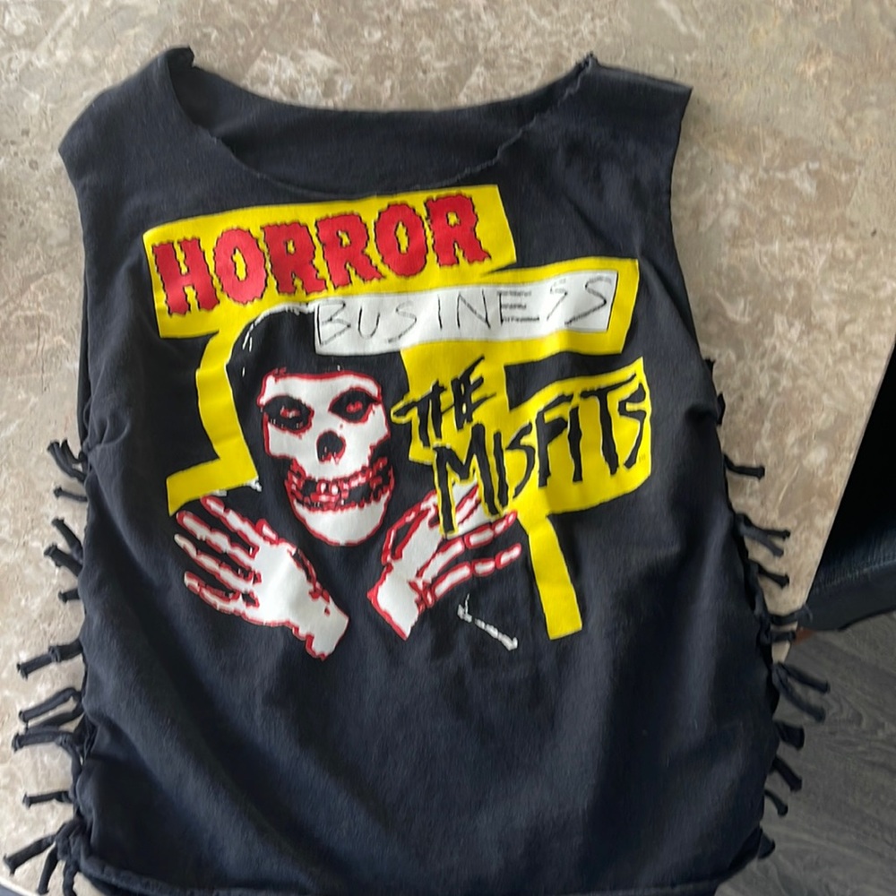 the mistfits horror business home made cut up shirt